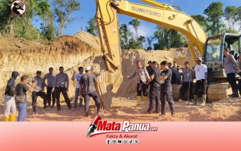 Diduga Beroperasi di Area PETI, Polres Pohuwato Amankan Satu Unit Excavator Sumitomo